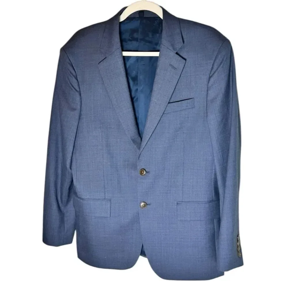 J.Crew Classic-fit Thompson worsted wool suit jacket Marina Blue 38S